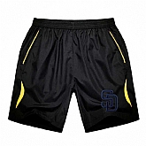 Men's San Diego Padres Black Gold Stripe MLB Shorts,baseball caps,new era cap wholesale,wholesale hats